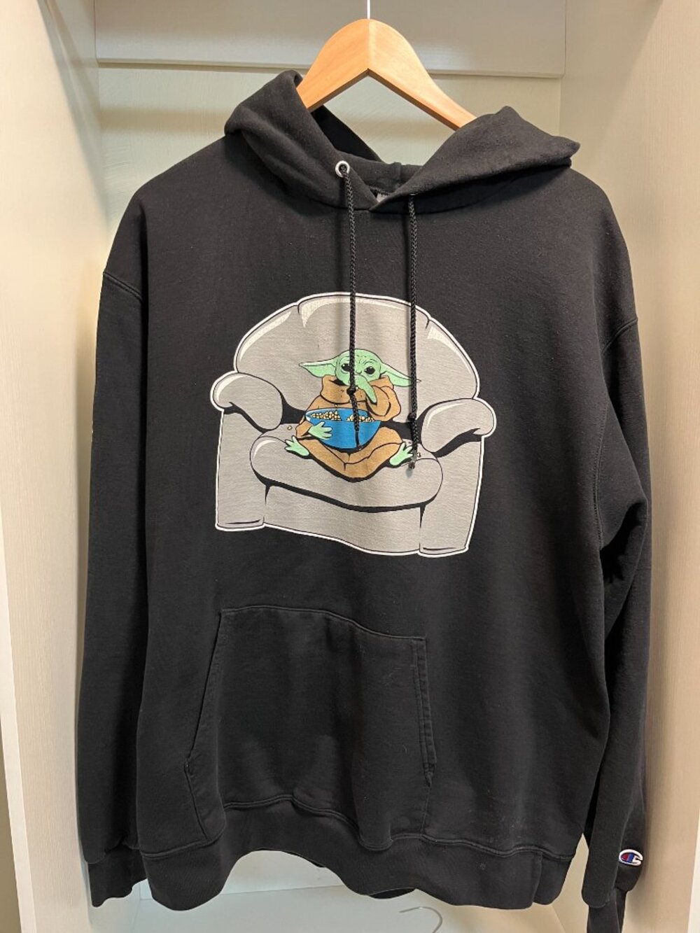 Barstool Sports Grogu Hooded Champion Sweatshirt Size XL - Picture 3 of 3